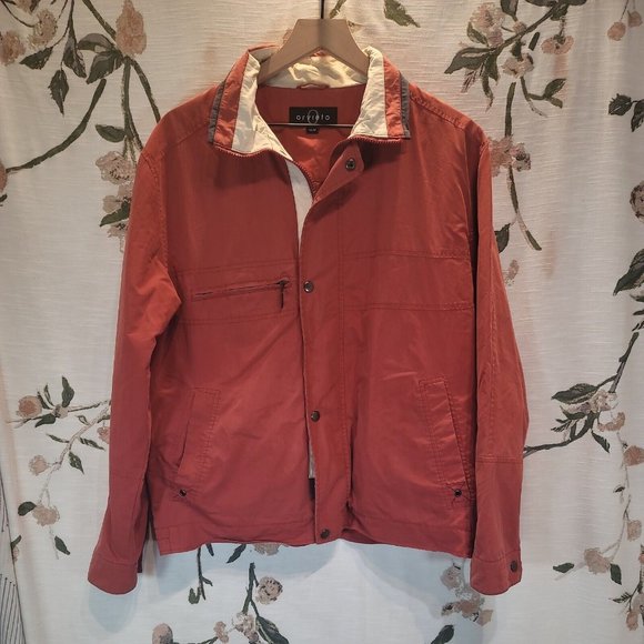 Orvieto Rust Orange Classic Lightweight Jacket Men's Size M - Picture 1 of 11